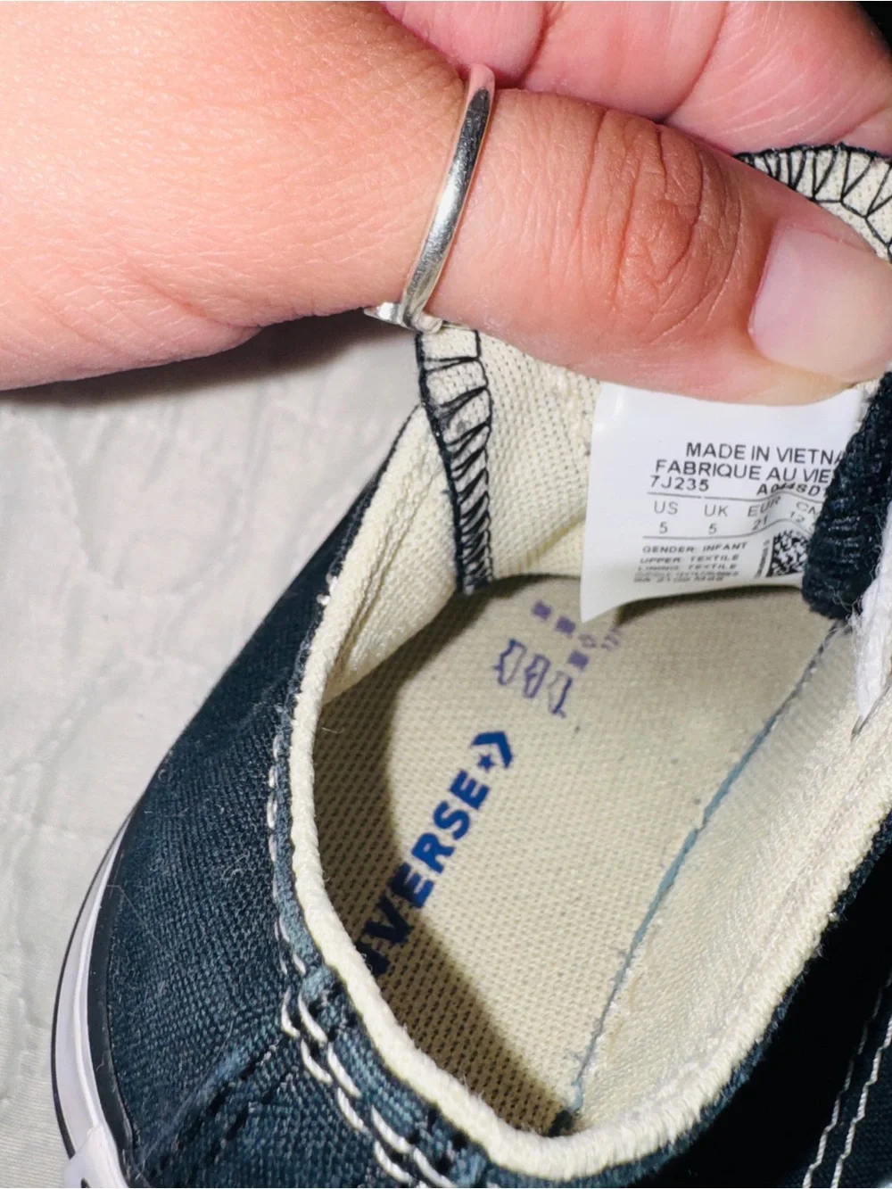 Converse Toddler Infant Black & White Low-Top Canvas Sneakers
